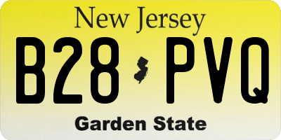 NJ license plate B28PVQ