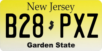 NJ license plate B28PXZ