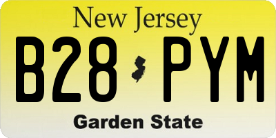 NJ license plate B28PYM