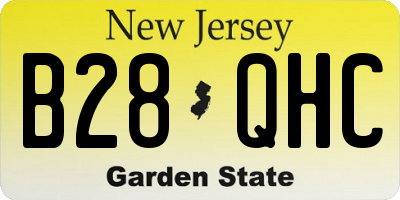 NJ license plate B28QHC