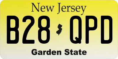 NJ license plate B28QPD