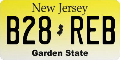 NJ license plate B28REB