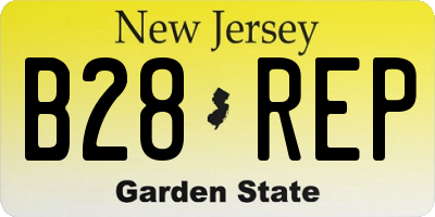NJ license plate B28REP