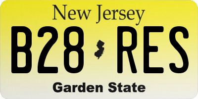 NJ license plate B28RES