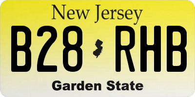 NJ license plate B28RHB