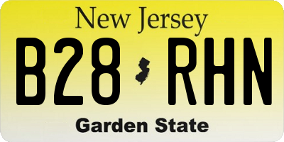 NJ license plate B28RHN
