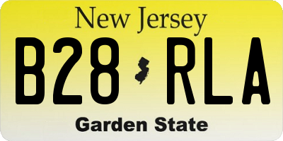 NJ license plate B28RLA