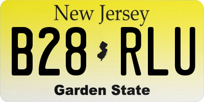 NJ license plate B28RLU