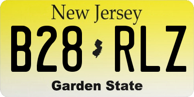 NJ license plate B28RLZ