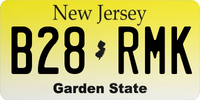 NJ license plate B28RMK