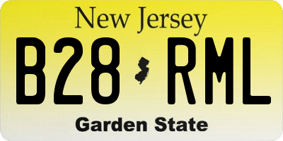 NJ license plate B28RML