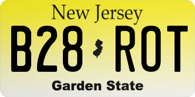 NJ license plate B28ROT