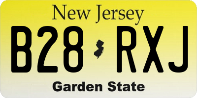 NJ license plate B28RXJ