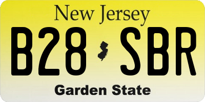 NJ license plate B28SBR