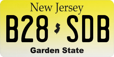NJ license plate B28SDB