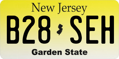 NJ license plate B28SEH