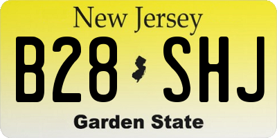 NJ license plate B28SHJ
