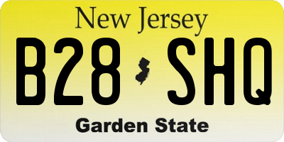 NJ license plate B28SHQ