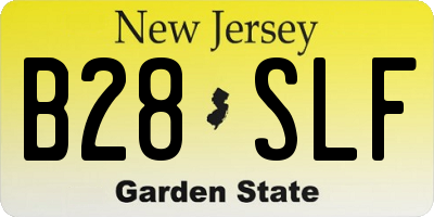 NJ license plate B28SLF