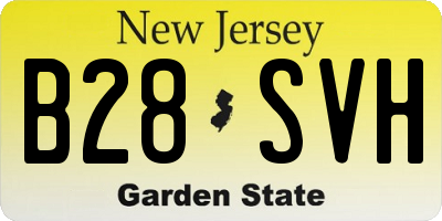 NJ license plate B28SVH