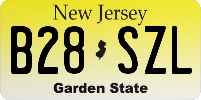 NJ license plate B28SZL