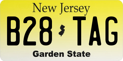 NJ license plate B28TAG