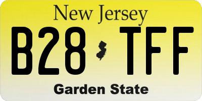 NJ license plate B28TFF
