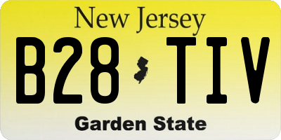 NJ license plate B28TIV