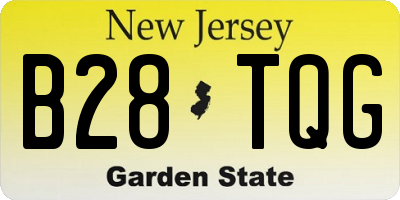 NJ license plate B28TQG