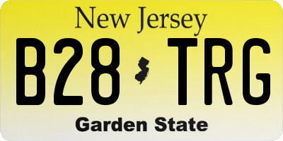 NJ license plate B28TRG
