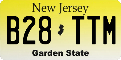 NJ license plate B28TTM