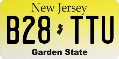 NJ license plate B28TTU