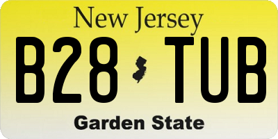 NJ license plate B28TUB