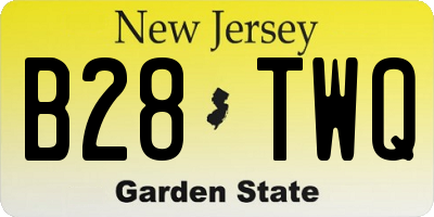 NJ license plate B28TWQ