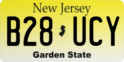 NJ license plate B28UCY
