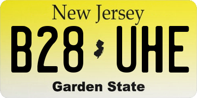 NJ license plate B28UHE