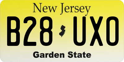 NJ license plate B28UXO