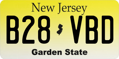 NJ license plate B28VBD