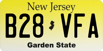 NJ license plate B28VFA