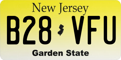 NJ license plate B28VFU