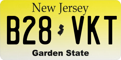 NJ license plate B28VKT