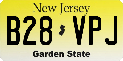 NJ license plate B28VPJ