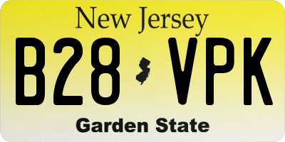 NJ license plate B28VPK