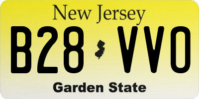 NJ license plate B28VVO