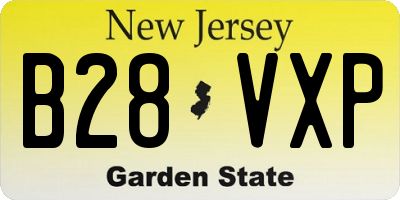 NJ license plate B28VXP
