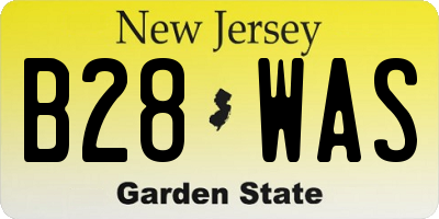 NJ license plate B28WAS