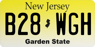 NJ license plate B28WGH