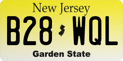 NJ license plate B28WQL
