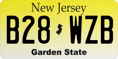 NJ license plate B28WZB