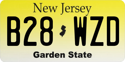 NJ license plate B28WZD